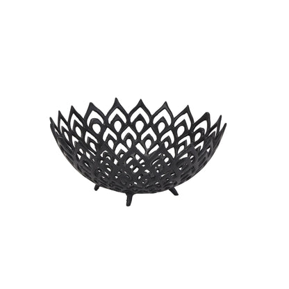 Elegant Black Cast Lattice Bowl for Stunning Displays - Darlington's Décor