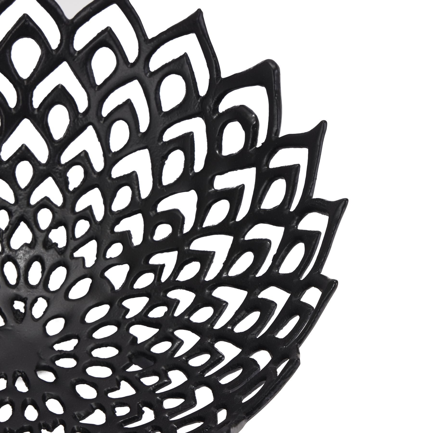 Elegant Black Cast Lattice Bowl for Stunning Displays - Darlington's Décor