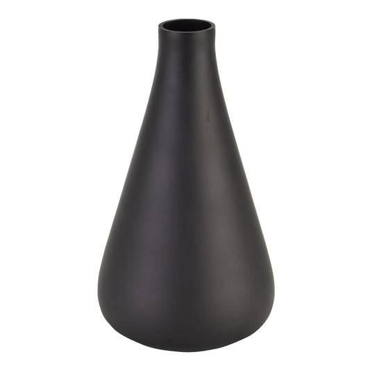 Elegant Black Tapered Tall Glass Vase for Modern Decor - Darlington's Décor