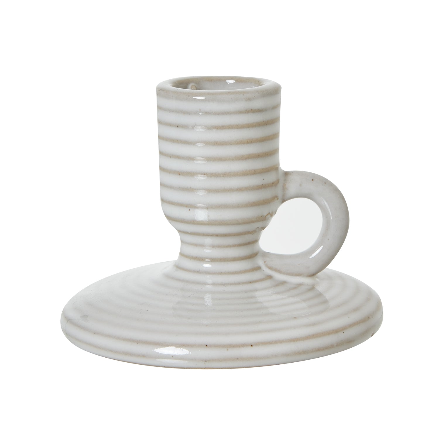 Elegant Ceramic Taper Candle Holder With Handle Design - Darlington's Décor