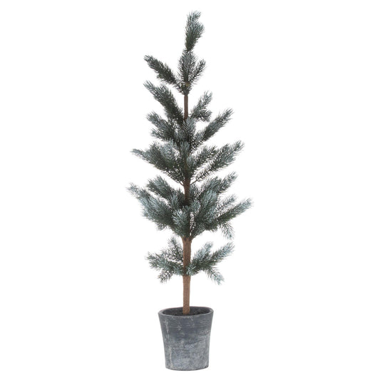 Elegant Christmas Fir Tree In Stone Pot Display - Darlington's Décor