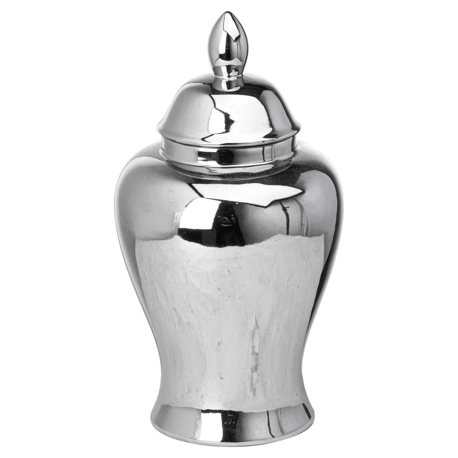Elegant Chrome Ginger Jar for Stylish Home Décor - Darlington's Décor