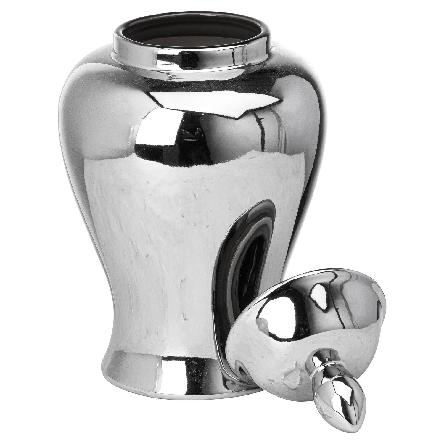 Elegant Chrome Ginger Jar for Stylish Home Décor - Darlington's Décor