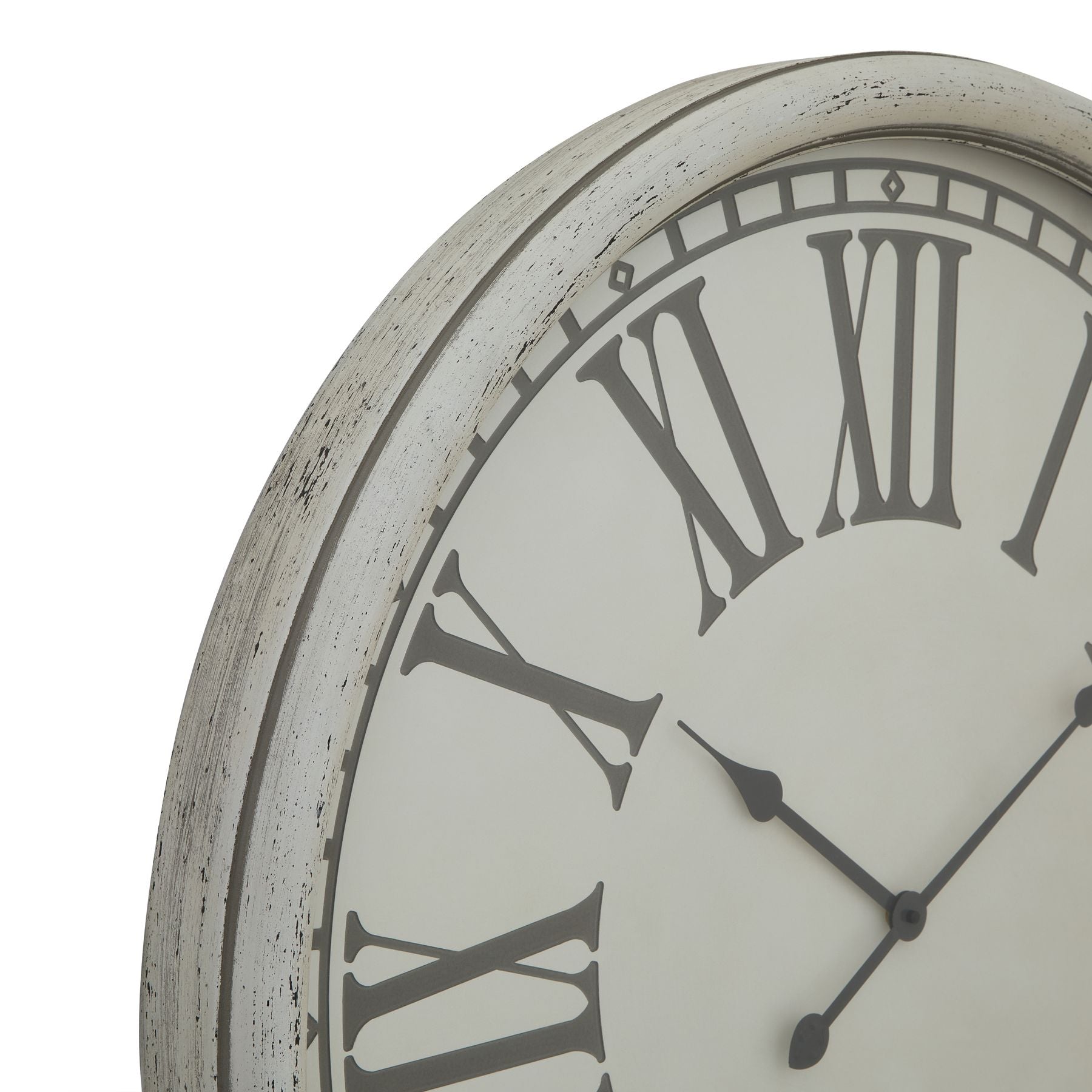 Elegant Embossed Wall Clock With Glass Accent - Darlington's Décor