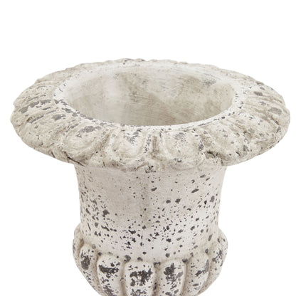 Elegant Fluted Stone Ceramic Urn for Timeless Style - Darlington's Décor