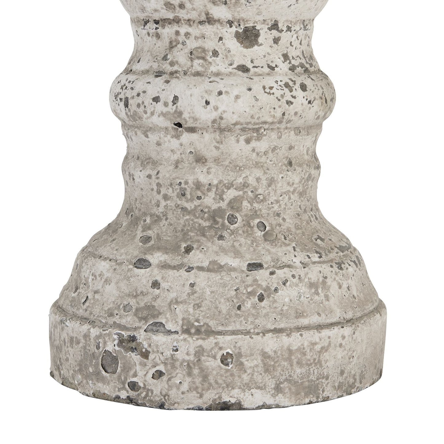 Elegant Large Stone Ceramic Column Candle Holder Decor - Darlington's Décor
