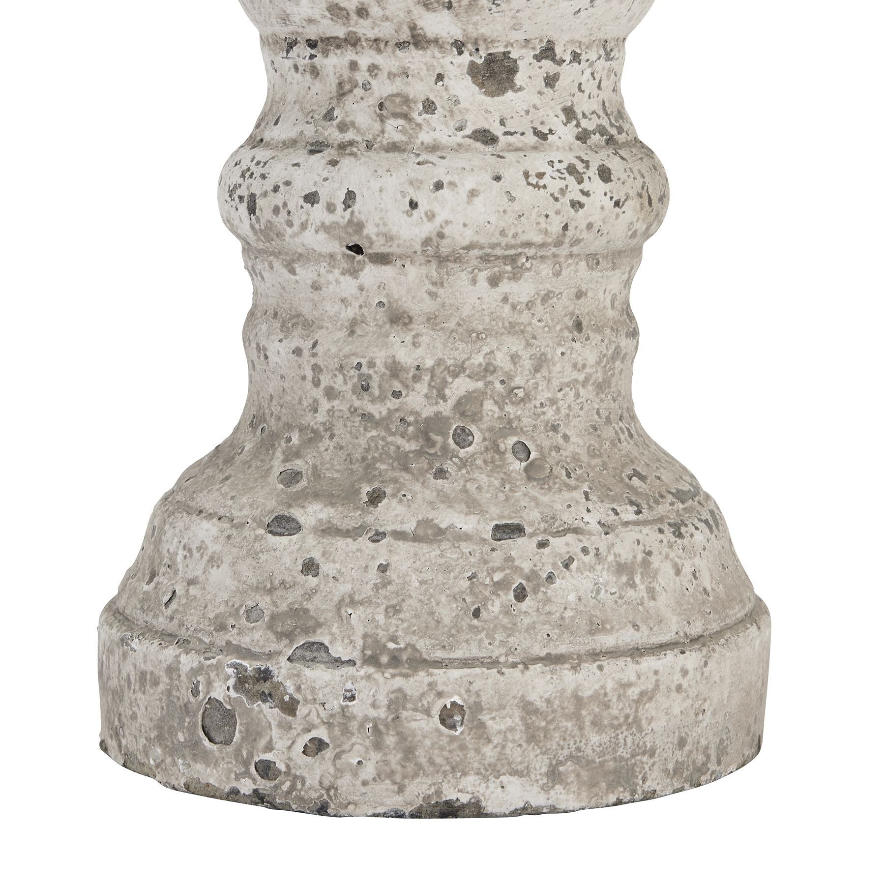Elegant Large Stone Ceramic Column Candle Holder Decor - Darlington's Décor