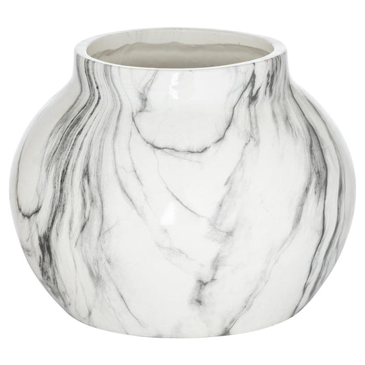 Elegant Marble Planter with Unique Hand - Dipped Finish - Darlington's Décor