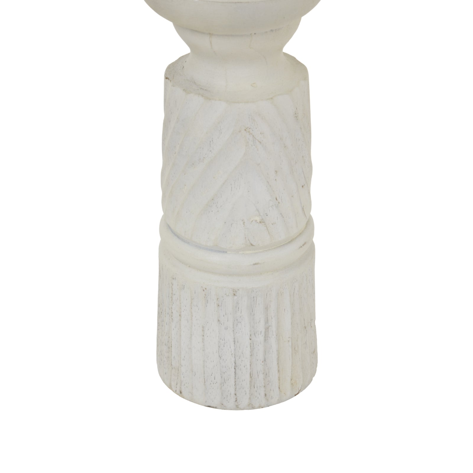 Elegant Medium White Carved Candle Holder for Any Space - Darlington's Décor