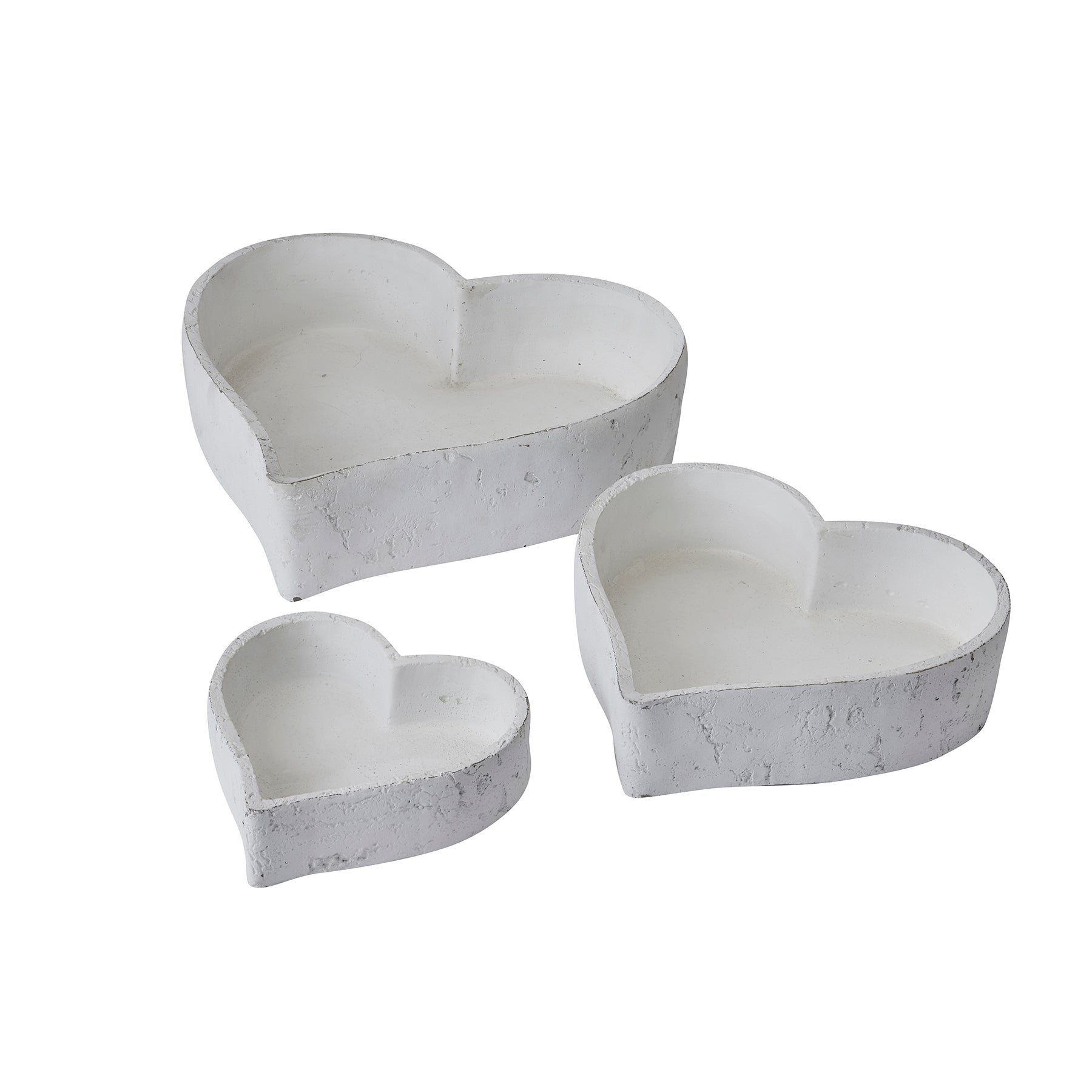 Elegant Set Of Three Large Matt White Ceramic Dishes - Darlington's Décor