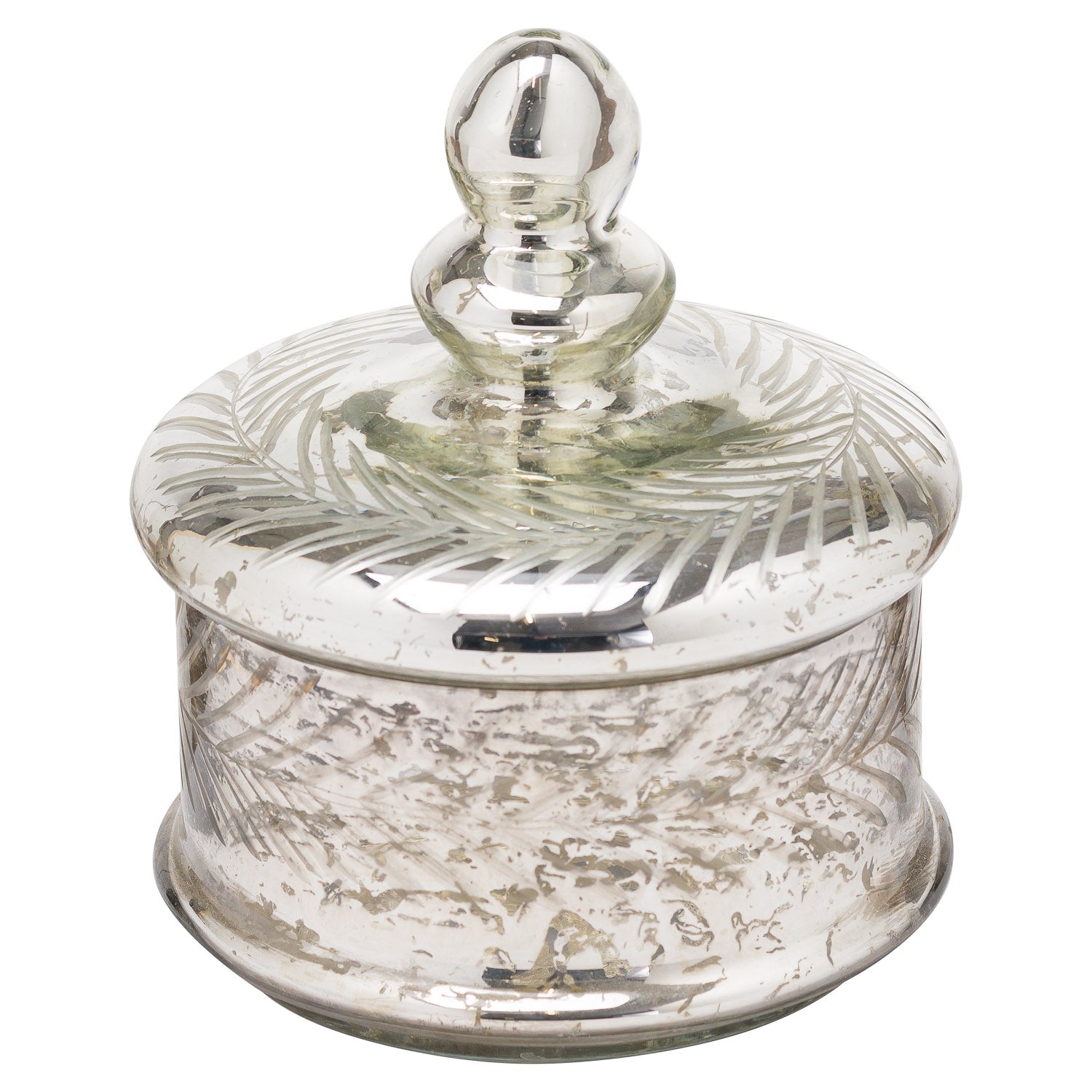 Elegant Silver Foil Effect Small Trinket Jar for Display - Darlington's Décor