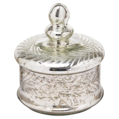 Elegant Silver Foil Effect Small Trinket Jar for Display - Darlington's Décor