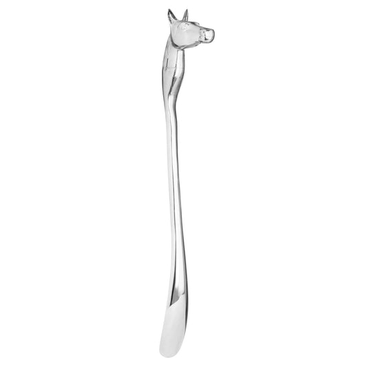 Elegant Silver Nickel Horse Head Detail Shoe Horn - Darlington's Décor