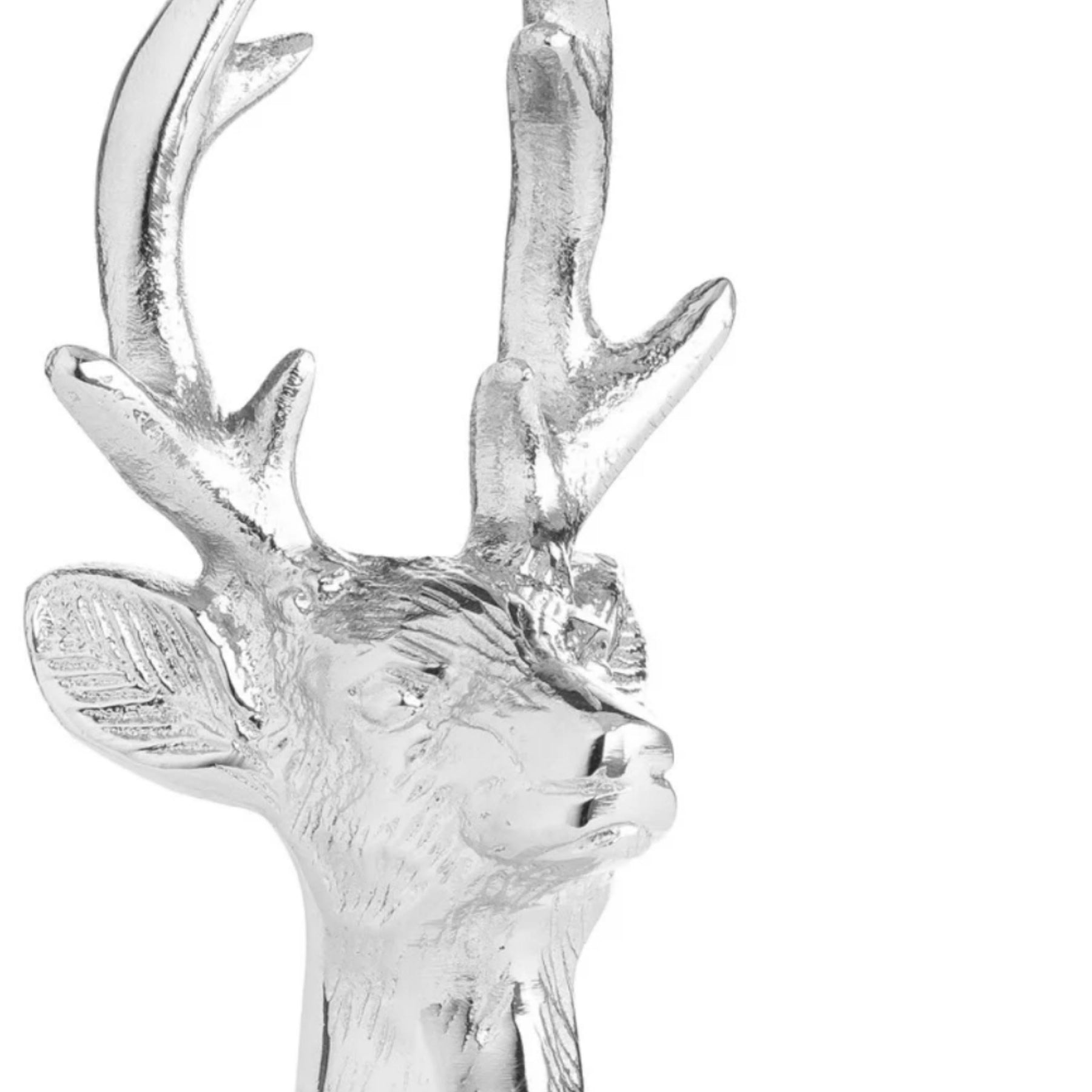 Elegant Silver Nickel Reindeer Bottle Stopper Design - Darlington's Décor