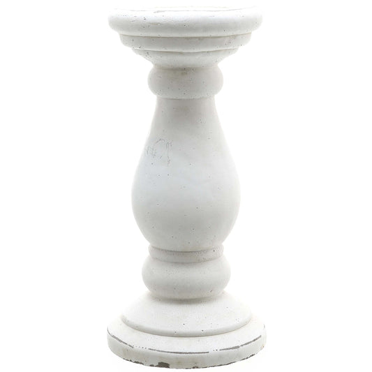 Elegant Small Matt White Ceramic Candle Holder - Darlington's Décor