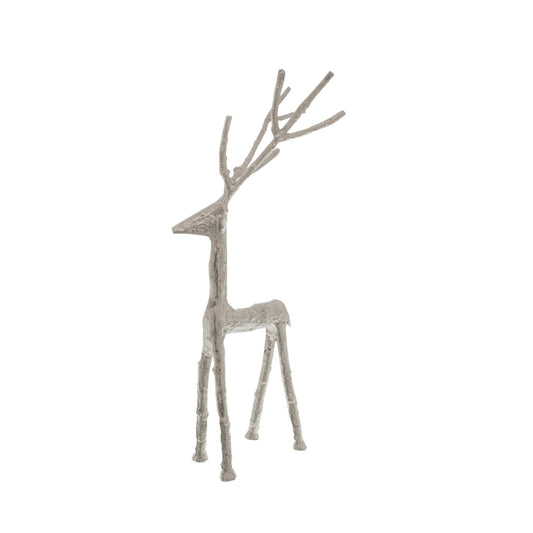 Elegant Small Silver Standing Stag Ornament for Decor - Darlington's Décor