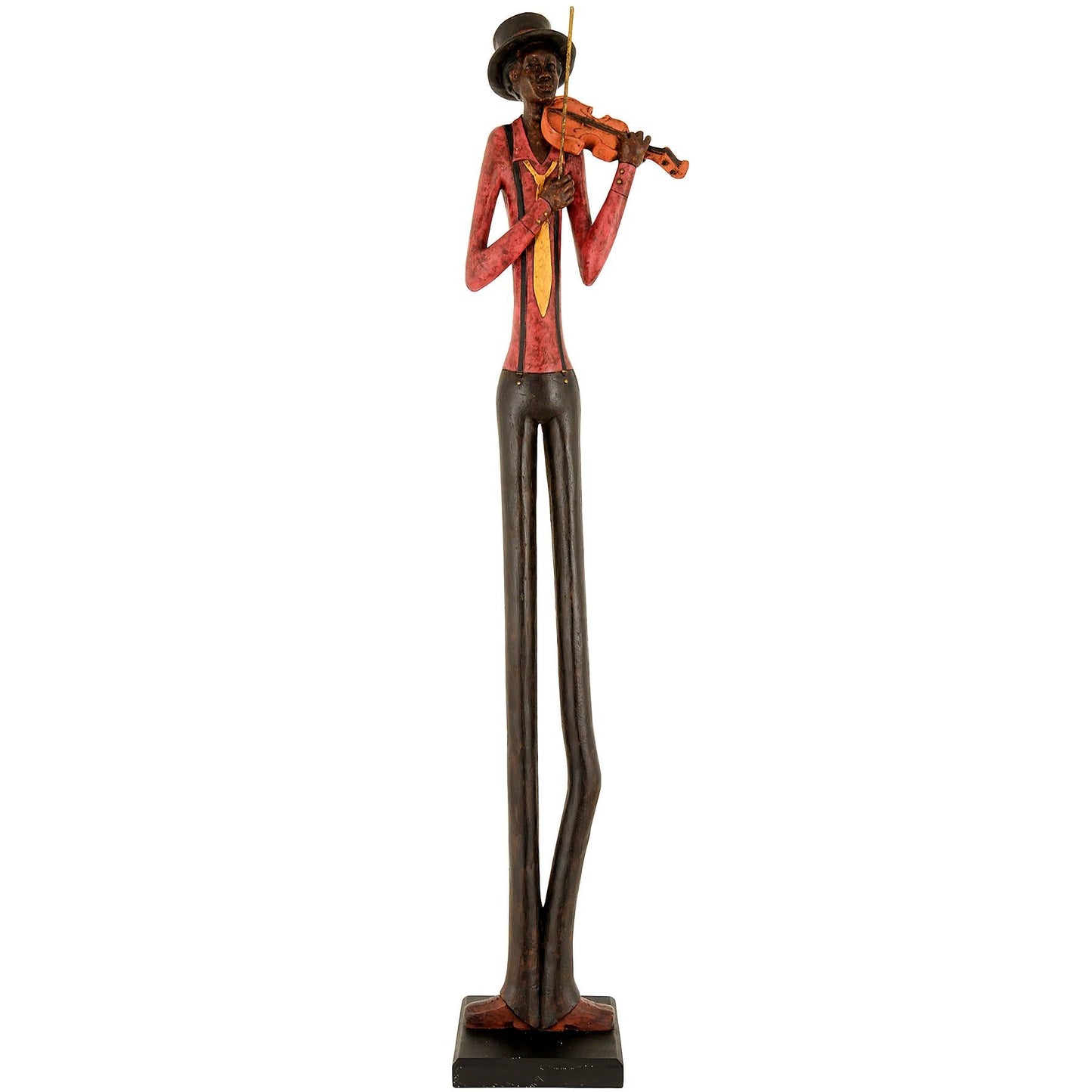 Elegant Standing Jazz Band Violinist Sculpture Focal Point - Darlington's Décor