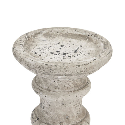 Elegant Stone Ceramic Column Candle Holder for Décor - Darlington's Décor