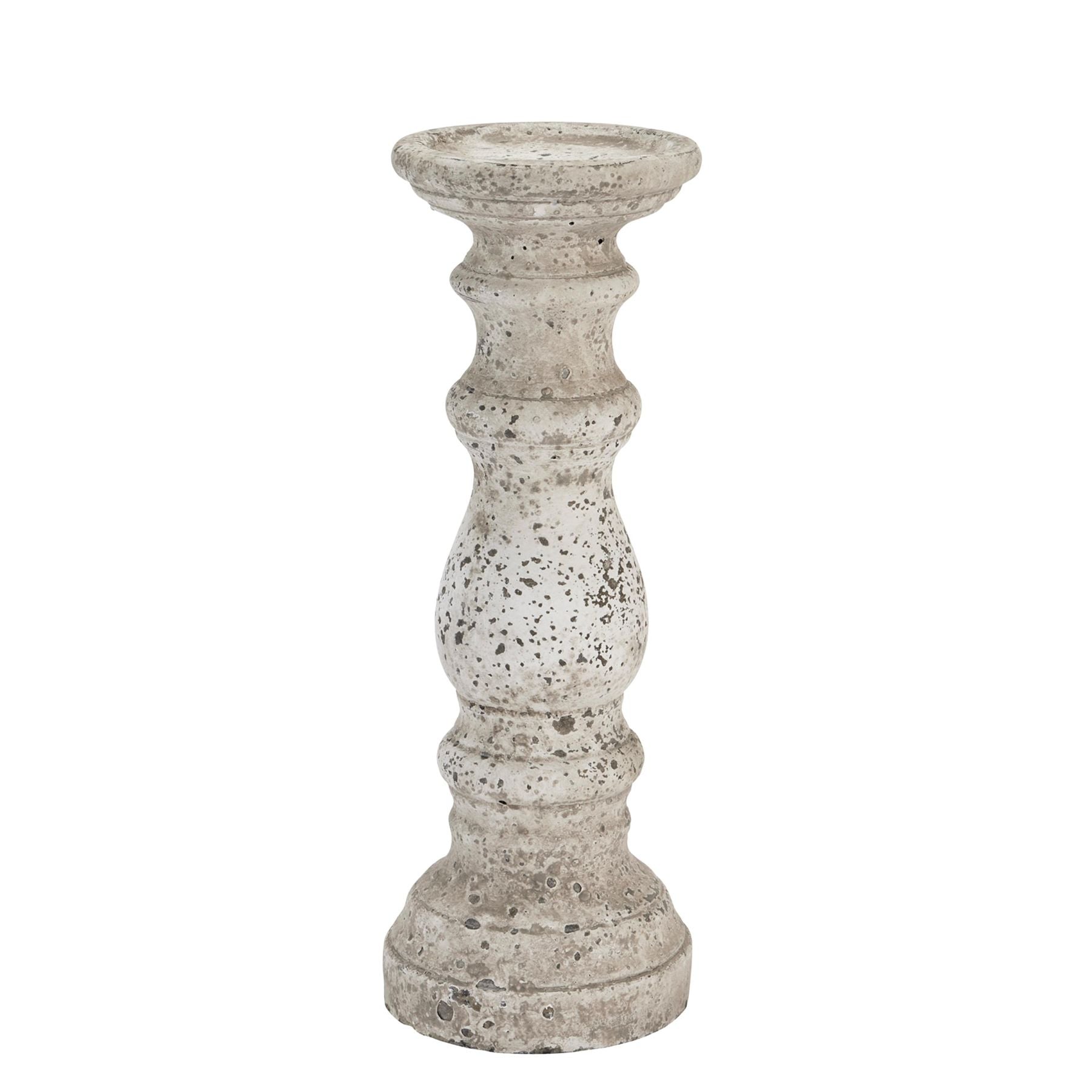 Elegant Stone Ceramic Column Candle Holder for Décor - Darlington's Décor