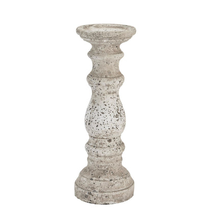 Elegant Stone Ceramic Column Candle Holder for Décor - Darlington's Décor