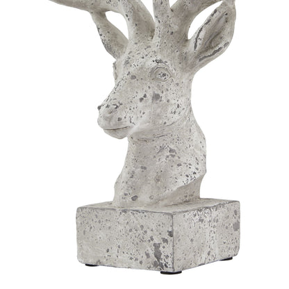 Elegant Stone Effect Stag Ornament for Home Decor - Darlington's Décor