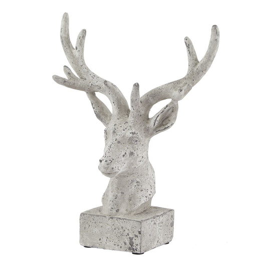 Elegant Stone Effect Stag Ornament for Home Decor - Darlington's Décor