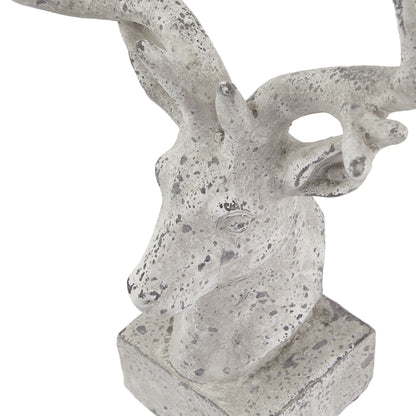 Elegant Stone Effect Stag Ornament for Home Decor - Darlington's Décor