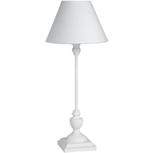 Elegant Symi Slim Table Lamp with Distressed Base - Darlington's Décor
