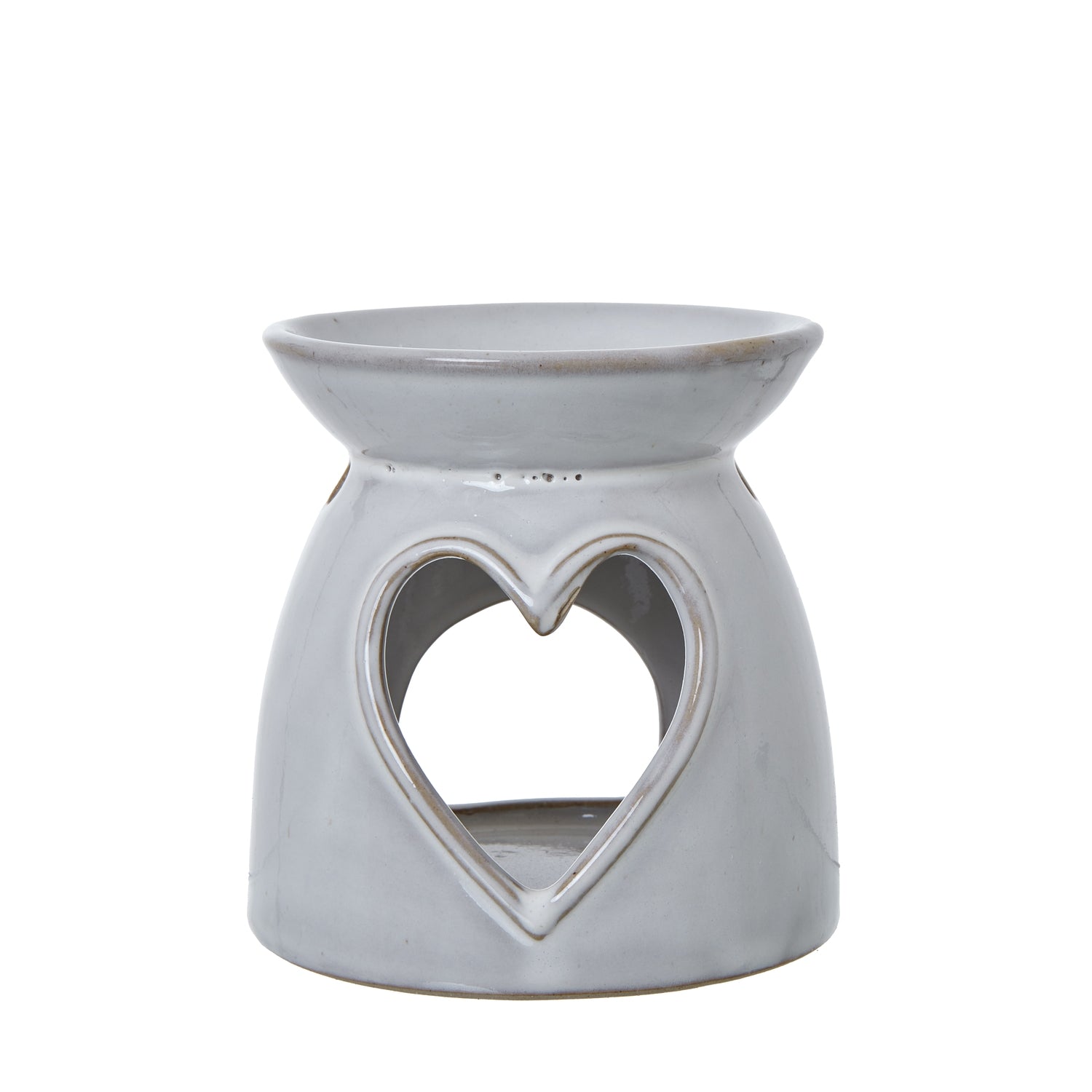 Elegant White Ceramic Heart Cut - Out Wax Melt Tealight Holder - Darlington's Décor