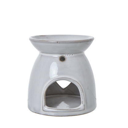 Elegant White Ceramic Heart Cut - Out Wax Melt Tealight Holder - Darlington's Décor