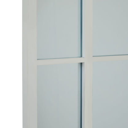 Elegant White Large Arched Window Mirror for Any Space - Darlington's Décor