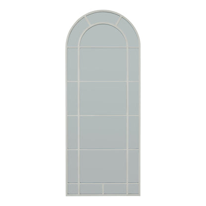 Elegant White Large Arched Window Mirror for Any Space - Darlington's Décor