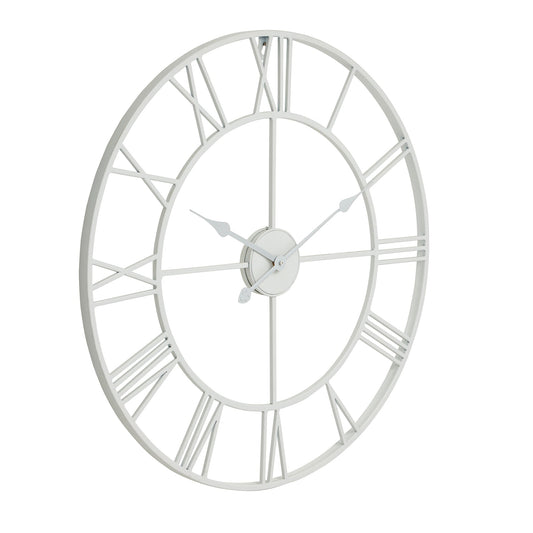 Elegant White Skeleton Wall Clock for Timeless Style - Darlington's Décor