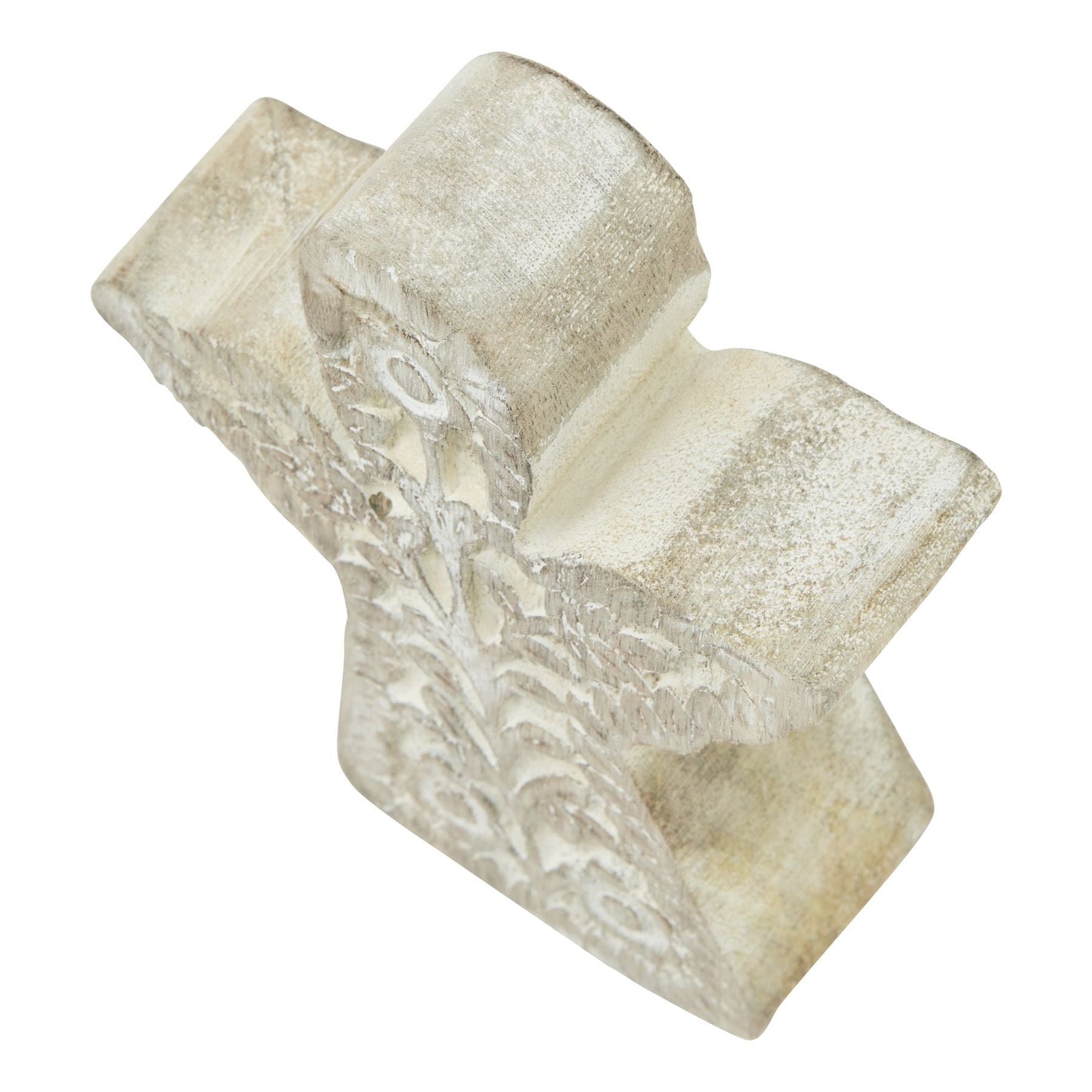 Elegant White Wash Collection Patterned Large Angel Decoration - Darlington's Décor