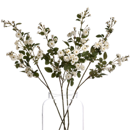 Elegant White Wild Meadow Rose for Timeless Decor - Darlington's Décor