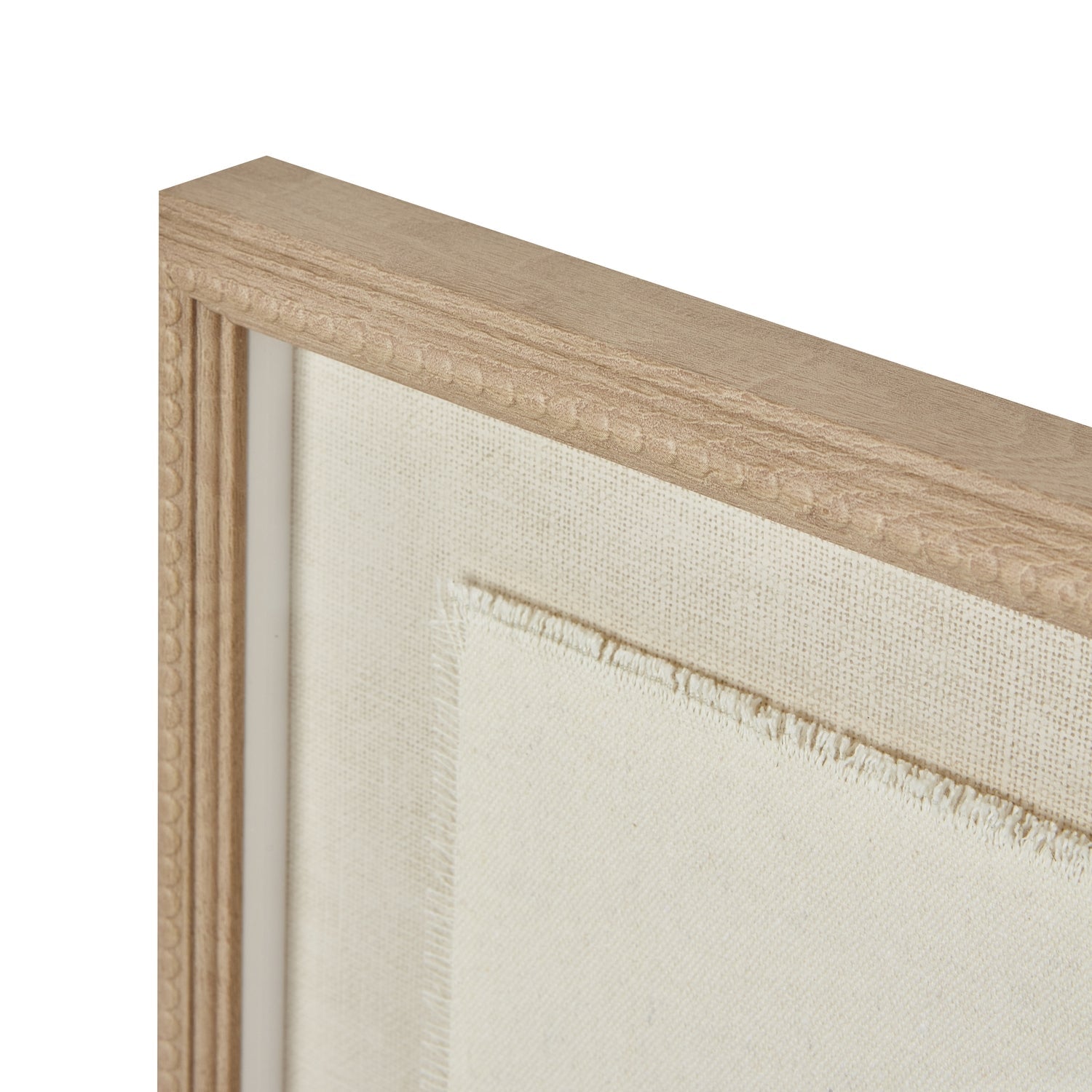 Fern Art On Texture - Torn Paper With Beaded Frame Elegance - Darlington's Décor