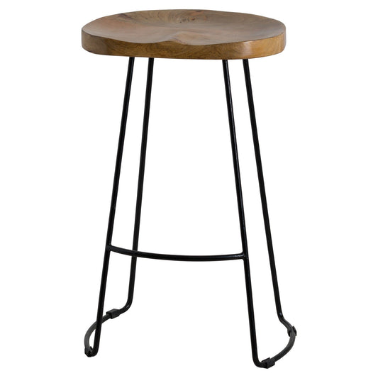 Elegant Franklin Hardwood Shaped Bar Stool for Comfort - Darlington's Décor