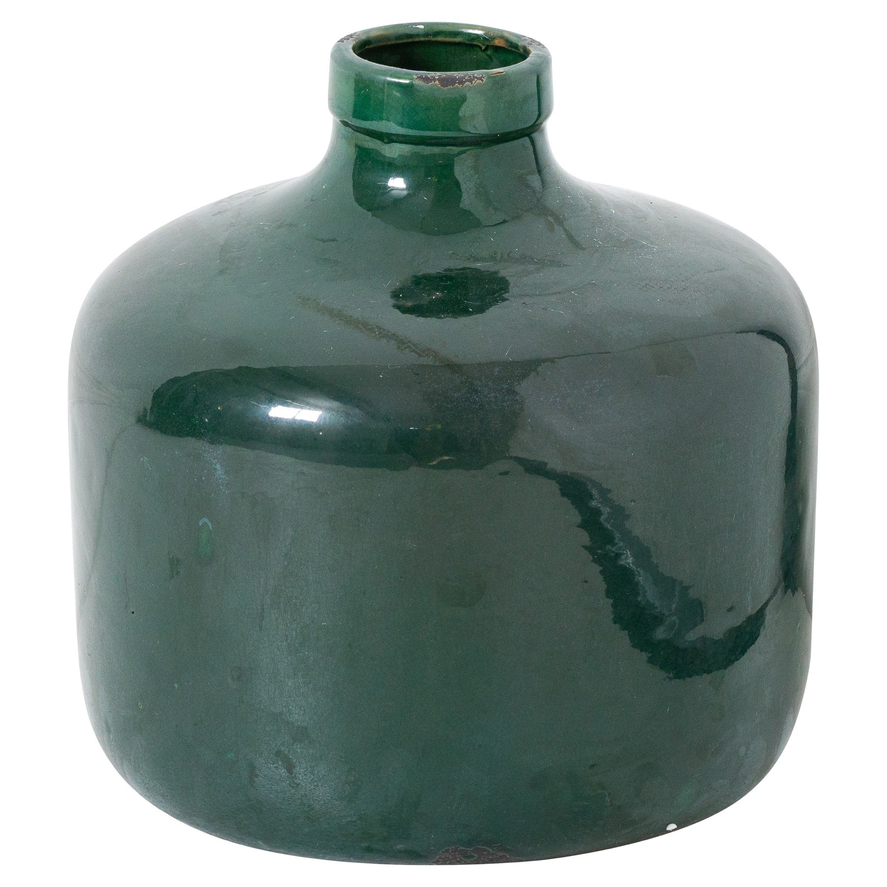 Garda Emerald Glazed Chive Vase for Elegant Decor - Darlington's Décor
