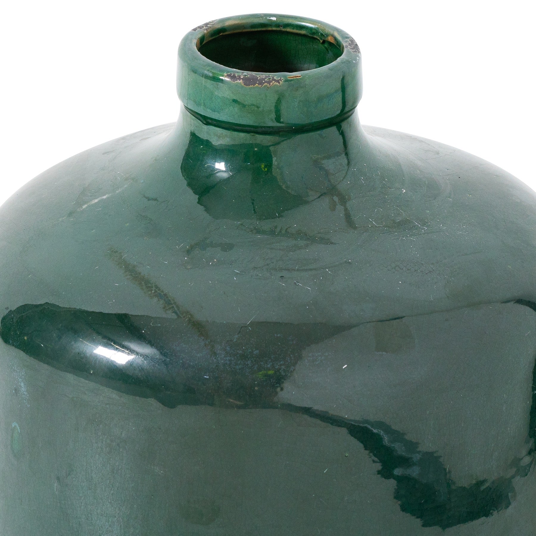 Garda Emerald Glazed Chive Vase for Elegant Decor - Darlington's Décor