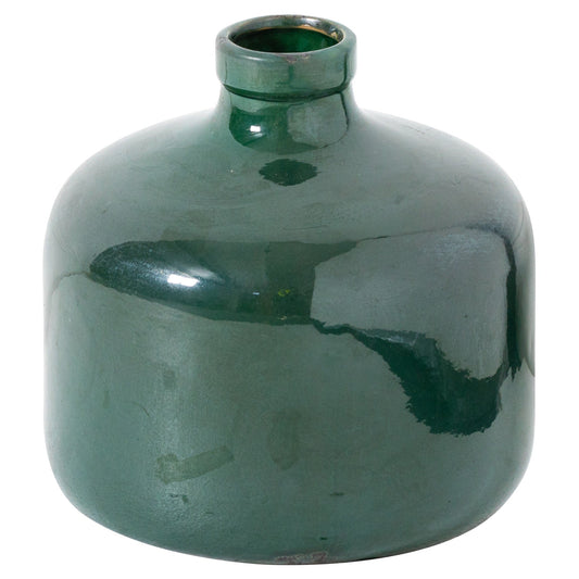 Garda Emerald Glazed Eve Vase for Elegant Interiors - Darlington's Décor