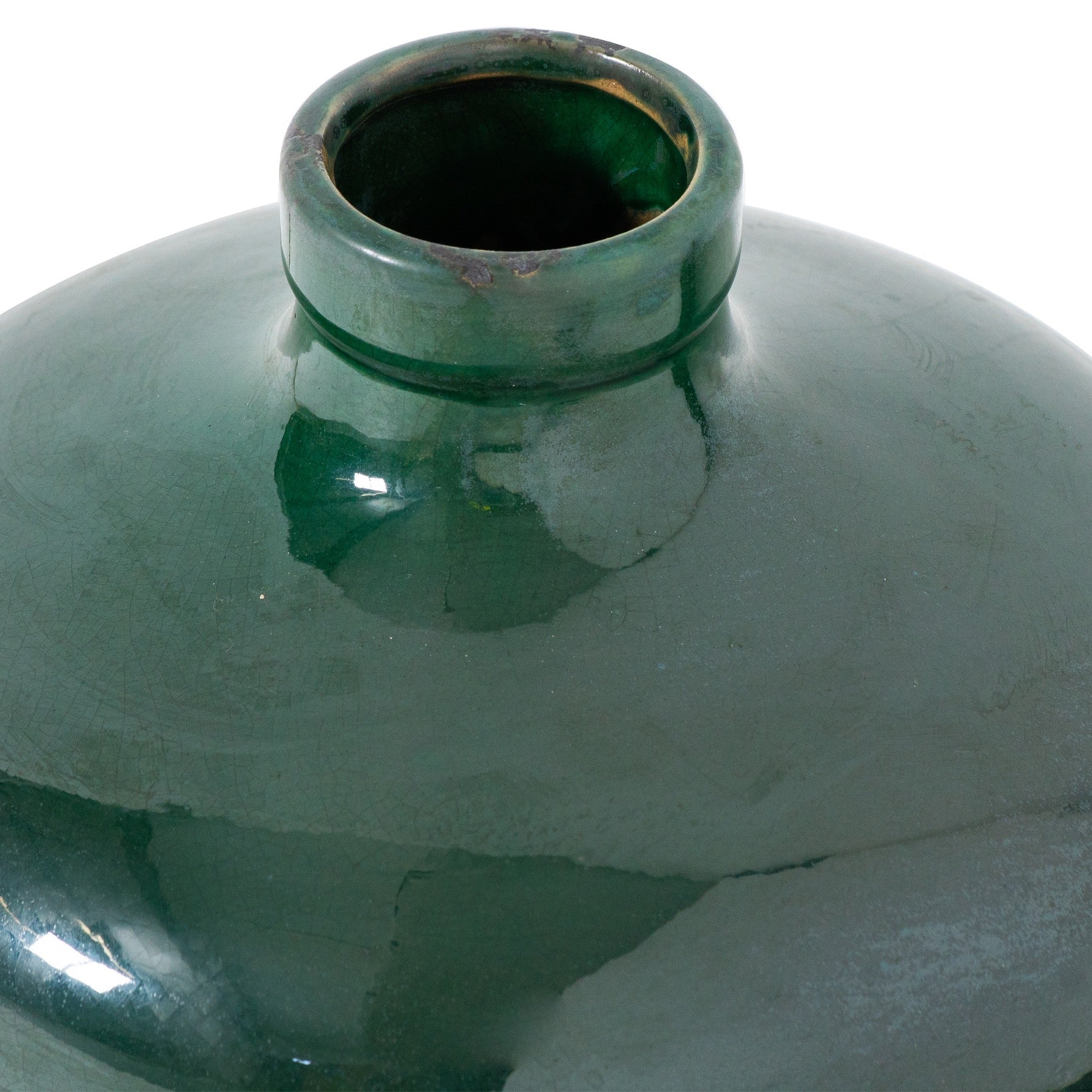 Garda Emerald Glazed Eve Vase for Elegant Interiors - Darlington's Décor