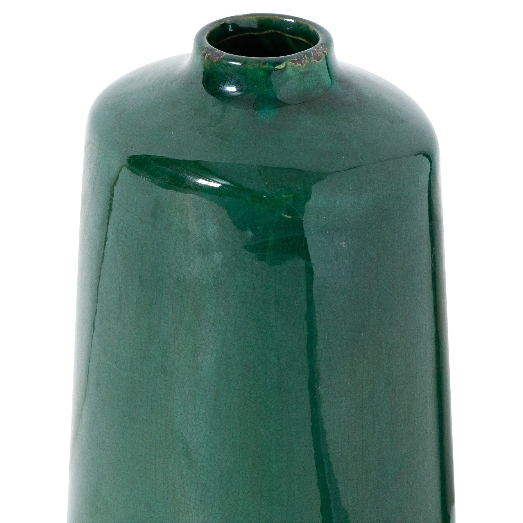 Garda Emerald Glazed Liv Vase for Elegant Spaces - Darlington's Décor
