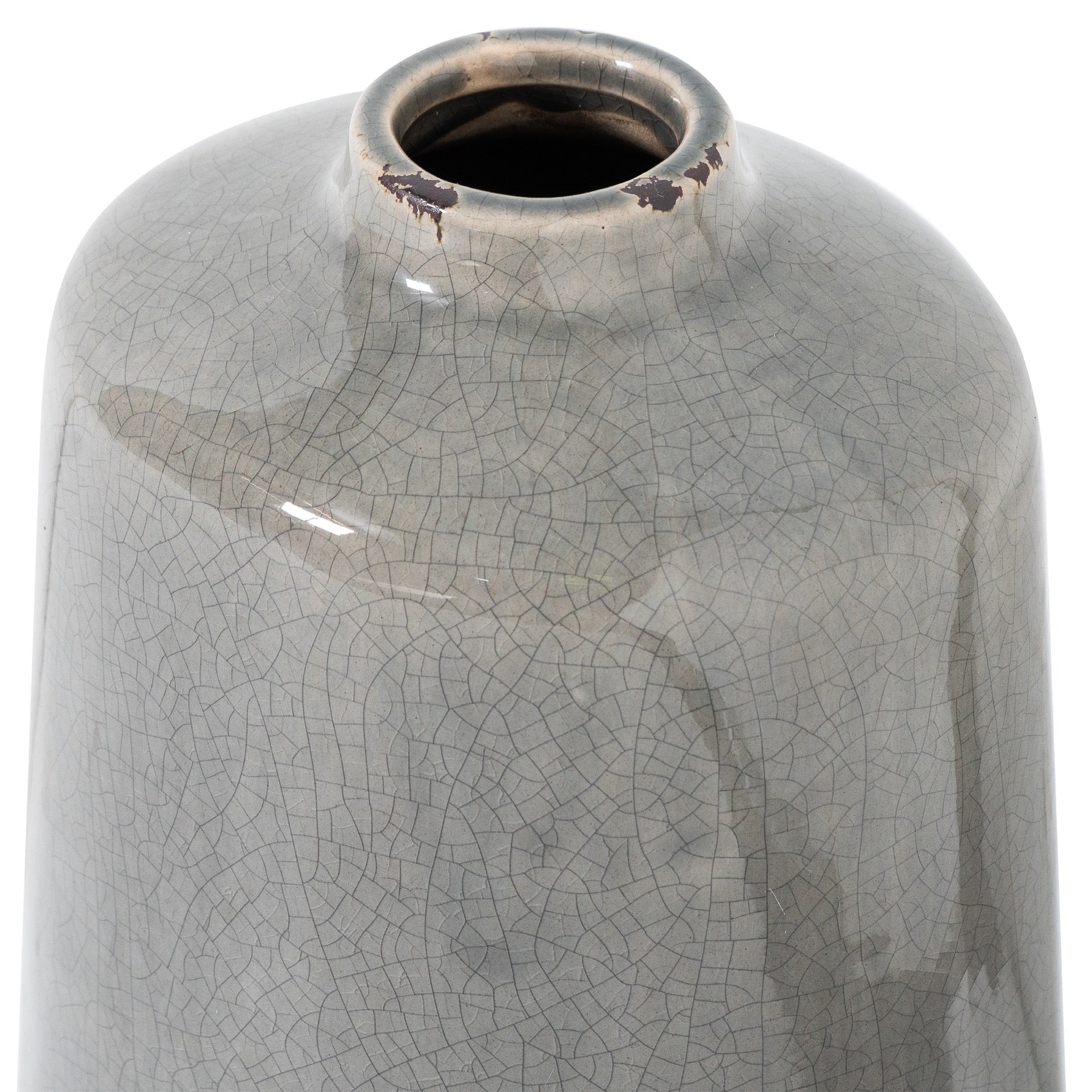 Garda Grey Glazed Liv Vase for Stylish Displays - Darlington's Décor