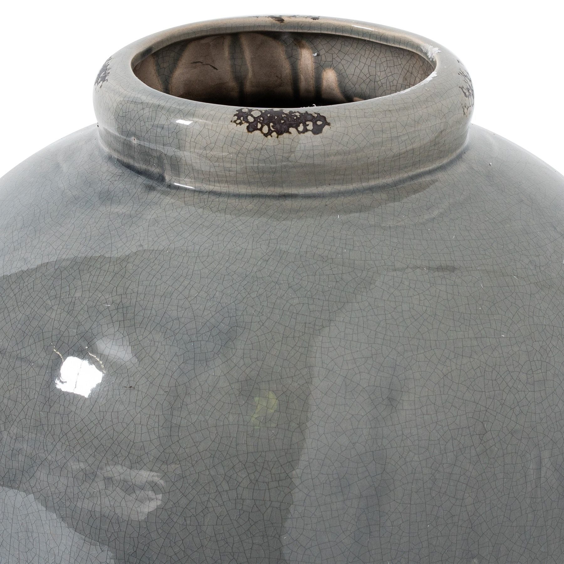 Garda Grey Glazed Tall Juniper Vase for Elegant Decor - Darlington's Décor