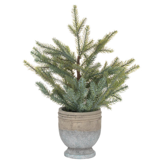 Garda Pine Tree In Stone Pot for Festive Elegance - Darlington's Décor