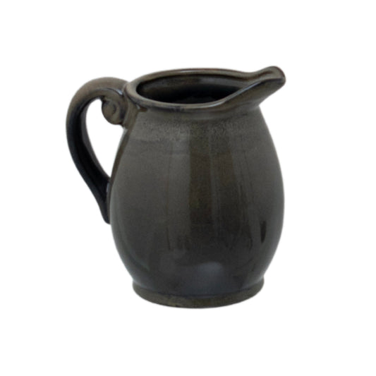 Handcrafted Small Olive Olpe Vase with Unique Glaze - Darlington's Décor