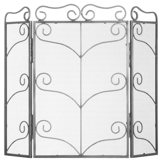Heavy Large Antique Silver Fire Screen for Elegance - Darlington's Décor