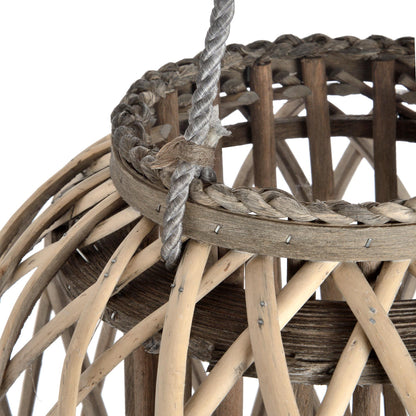 Huge Standing Wicker Lantern for Rustic Elegance - Darlington's Décor