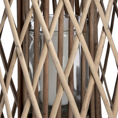 Huge Standing Wicker Lantern for Rustic Elegance - Darlington's Décor