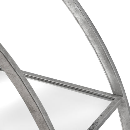 Elegant Large Circular Silver Wall Hanging Multi Shelf for Style - Darlington's Décor